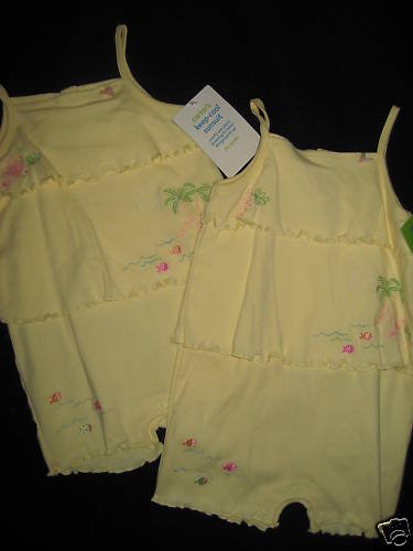 NWT LOT CARTER KEEP COOL RUFFLED STRAPPY SUNSUIT 24mo
