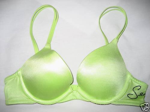 NEW VICTORIA SECRET VERY SEXY PUSH UP GEL BRA 32A GREEN