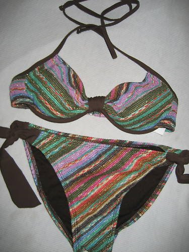 VICTORIA SECRET KENNETH COLE BANDEAU CROCHET BIKINI S