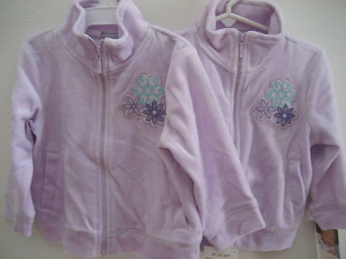 NWT CARTERS HOODED JACKET VELOUR COAT LOT TWINS 2T