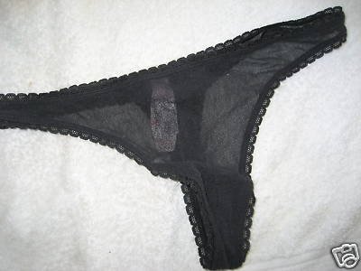 NWT VICTORIA SECRET BLACK MESH THONG SEXY MEDIUM M