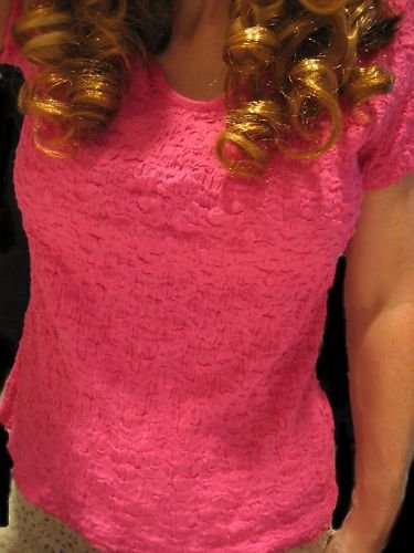 NEW WOMENS V-NECK SCOOPNECK CRINKLE SHIRT BLOUSE TOP S