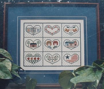 Country Hearts Cross Stitch Ann Taylor Nelson Designs