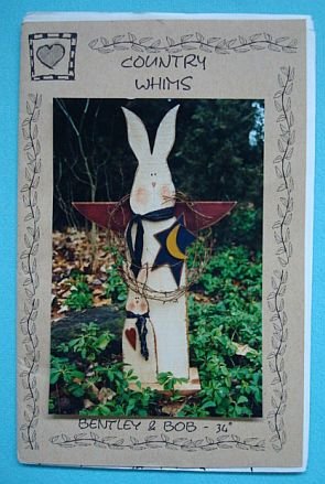 Bentley & Bob 34" Tall Wood Painted Rabbits Pattern