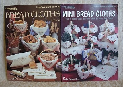 2 Bread Cloth Cross Stitch Leaflets Mini Bread Cloths