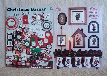 More Antique Santas and Christmas Bazaar Cross Stitch Pattern Booklets