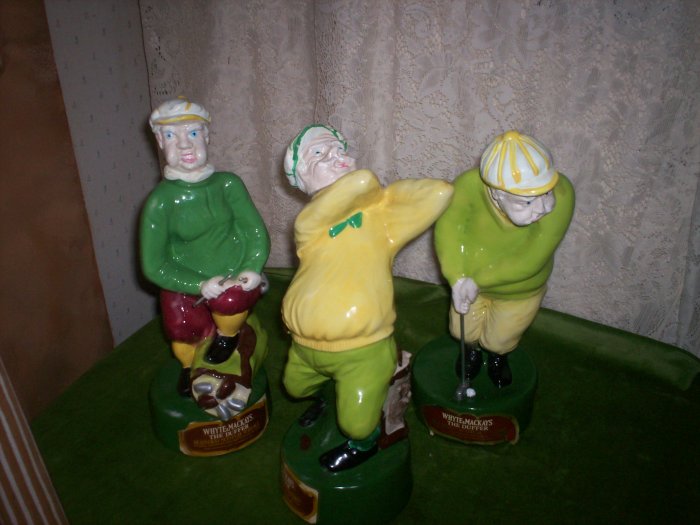 Whyte and McKay the Duffer 3 decanters