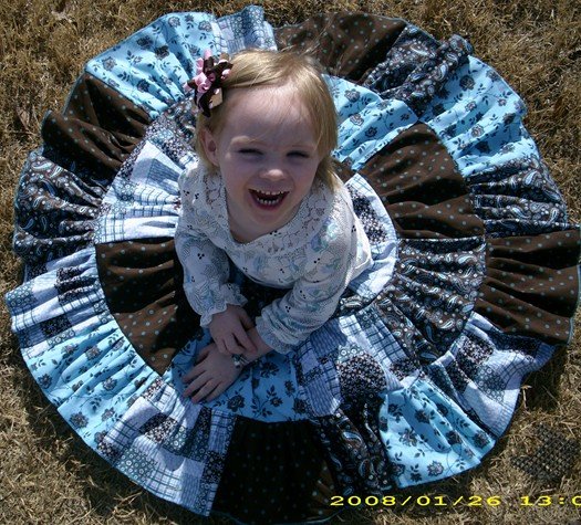 Custom Boutique Twirl Skirt, Teal Pink Brown