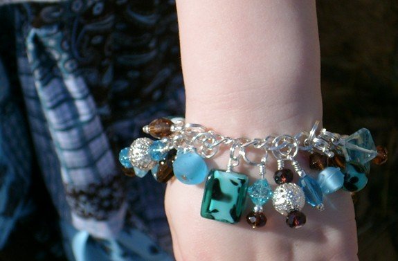 CHOICE of Custom Boutique Crystal and Glass Fringe bracelets
