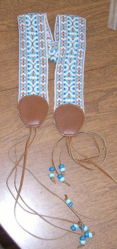 Free Shipping Woman's Urban Hippie / Gypsy Cloth Belt with Beaded Fringe Ties