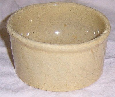 Free Shipping Small Yelloware Yellow Ware Crock or Bowl Butter or Herb Crushing