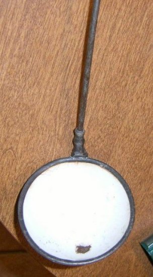 Free Shipping Victorian SP Ladle Lined w/ White Enamel Patented / Punch Ladle