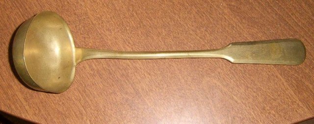 Antique Brass Ladle w/ Hallmark / G.P. Triangle Free Shipping