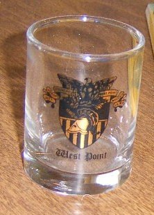 West Point Academy Shot Glass with Crest Free Shipping