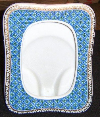 Free Shipping Dynasty Blue & Gold Porcelain Picture Frame / Holds 3 1/4" by 4 3/4" Picture