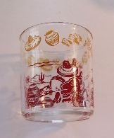 Hazel Atlas Mexican Theme Tumbler/Spooner/Celery