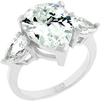 NEW Anniversary 925 Silver Cubic Zirconia Ring