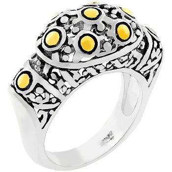 NEW 14k Gold White Gold Antique Style Ring