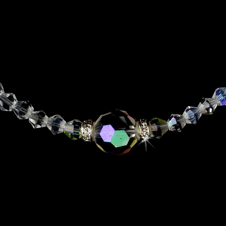 AB Swarovski Crystal Round Necklace Earring Set