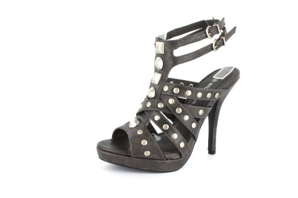 NEW Gray Studded Platform High Heels Shoes