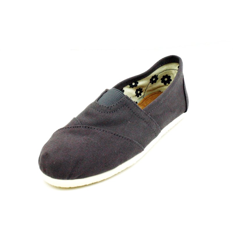 Gray Canvas Flats Womens Shoes