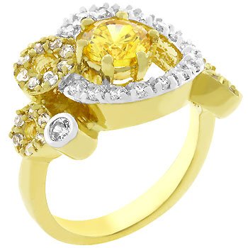 NEW 14k Gold White Gold Yellow CZ Ring