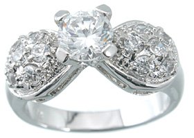 NEW 925 Sterling Silver CZ Brilliant Wedding Ring