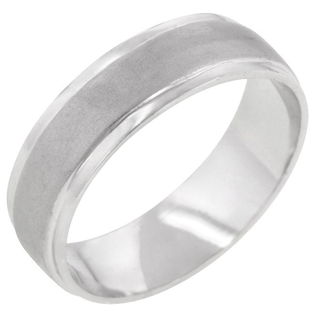 White Gold Rhodium Bonded Eternity Ring in Silvertone