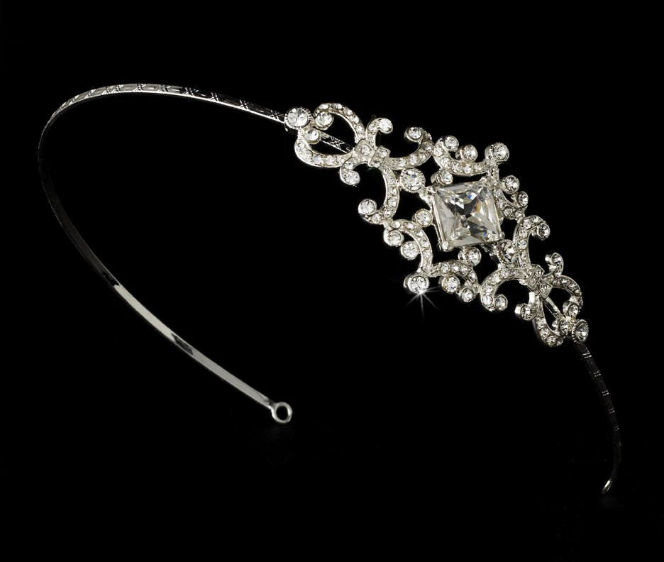 Silver Rhinestone Crystal Headband Tiara