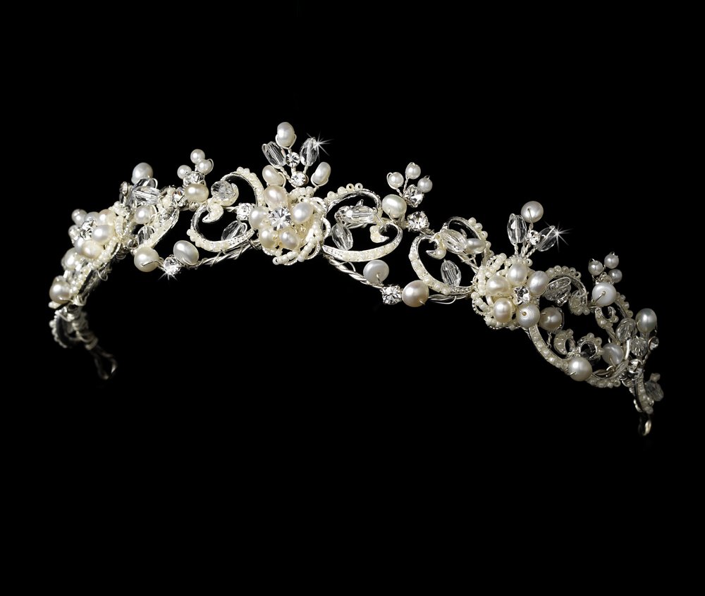 Silver Swarovski Crystal Victorian Headband Tiara