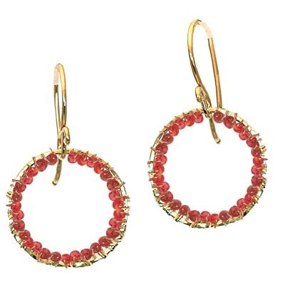 14K Gold Filled Flower Amethyst Earrings