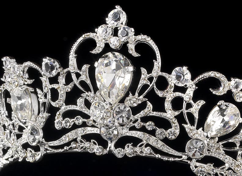 Silver Rhinestone Crystal Elegant Bridal Tiara