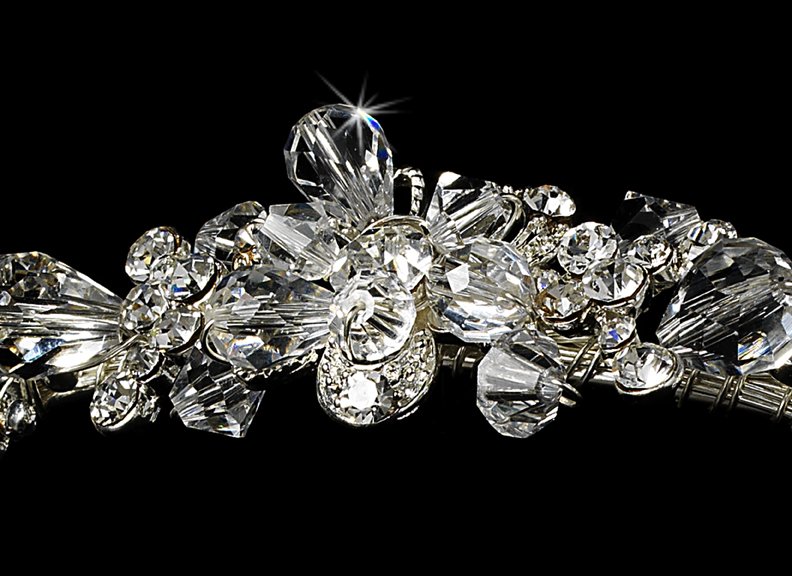 Silver Swarovski Crystal Bridal Headband Tiara