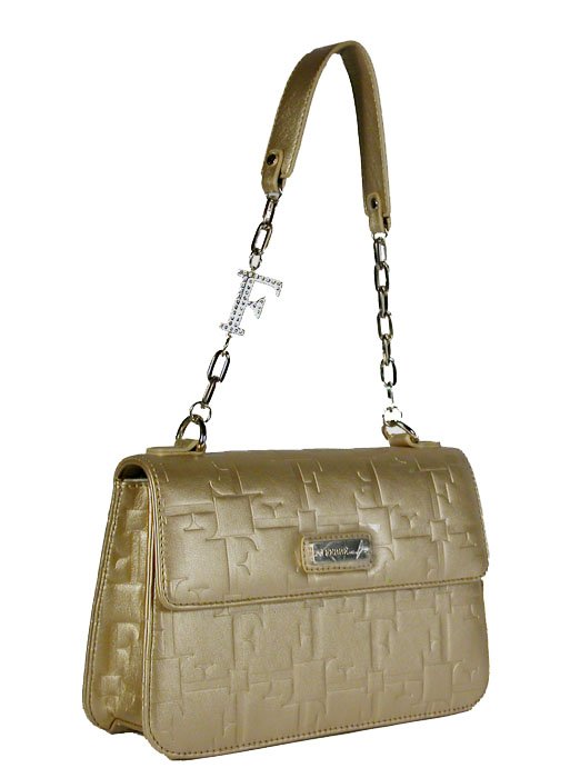 Gianfranco Ferre 67 TXDBHL 80625 Gold Leather Handbag