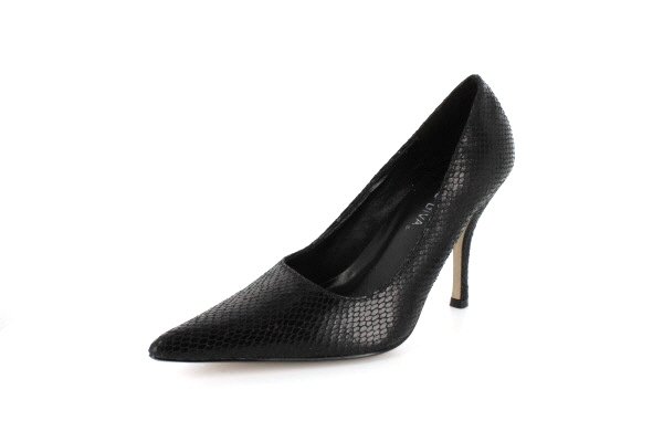 NEW Black Snakeskin Pointy Toe Pumps Womens Shoes