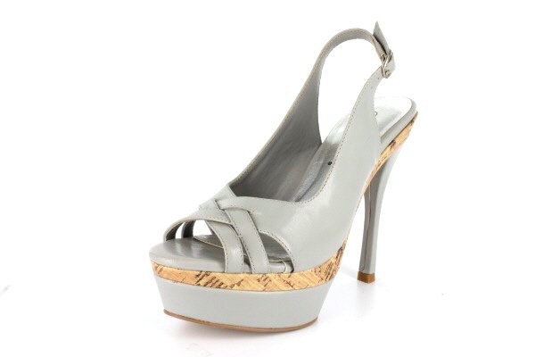 NEW Gray Slingback Platform High Heels Shoes