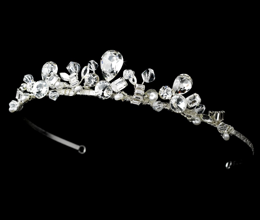 Silver Sparkling Rhinestone Crystal Bridal Tiara