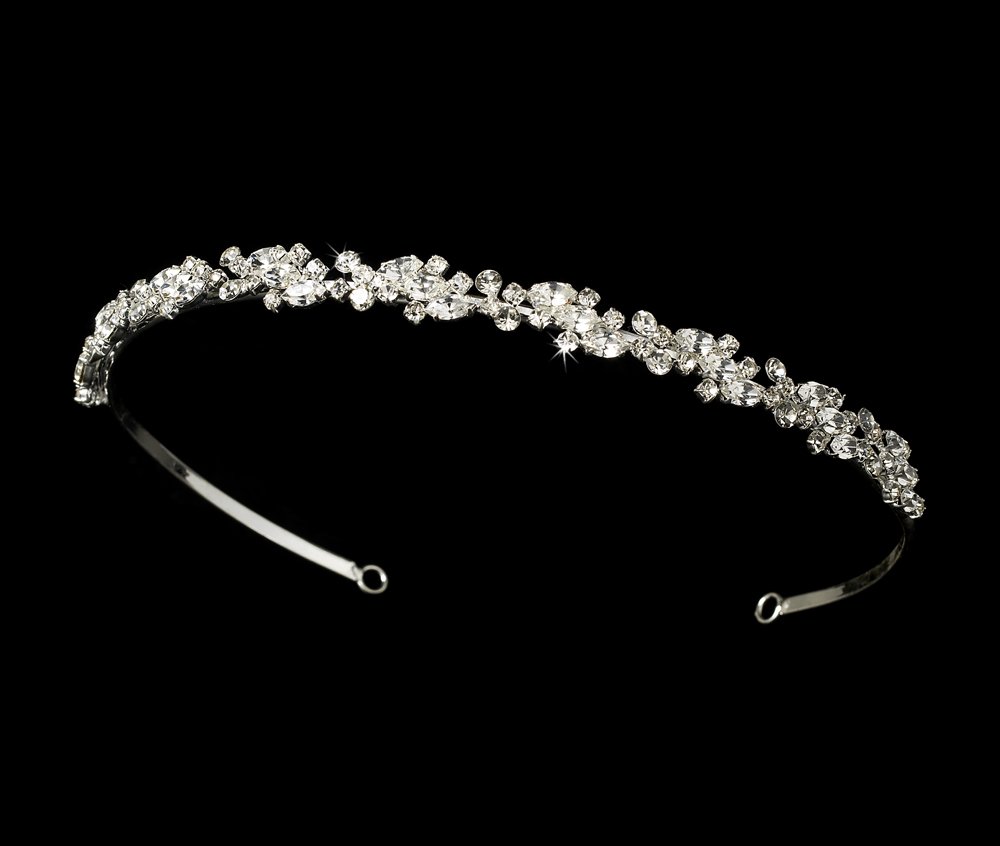 Silver Clear Rhinestone Crystal Bridal Tiara