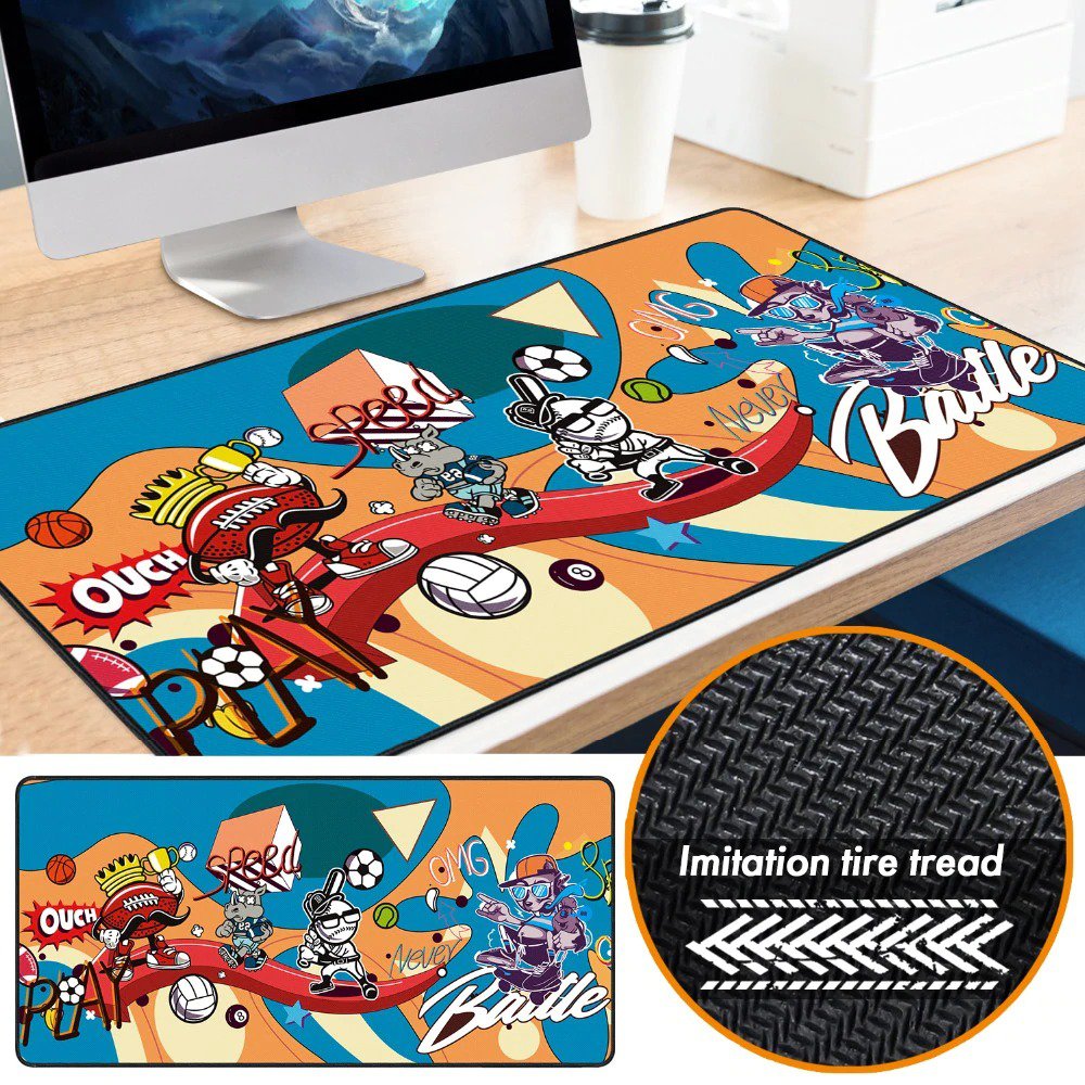 Graffiti Fun Style Mouse Pad 900x400mm XL Size Desk Mat