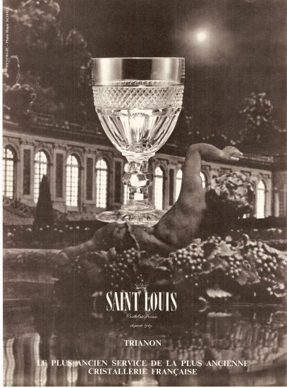 1966 SAINT LOUIS CRYSTAL AD TRIANON GOBLET French cup