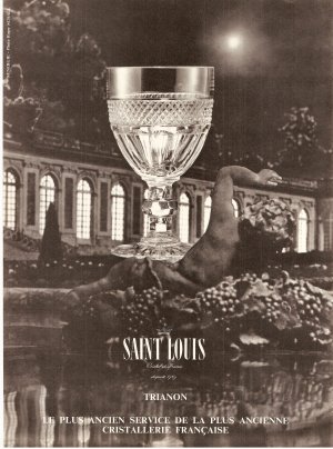 1966 SAINT LOUIS CRYSTAL AD TRIANON GOBLET French cup