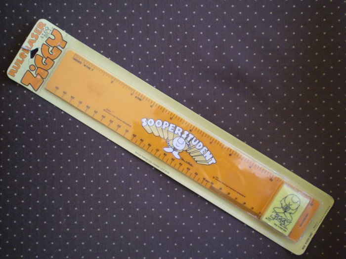 NEW ZIGGY RULERASER RULER ERASER VINTAGE 1979 Tom Wilson Universal Press Syndicate