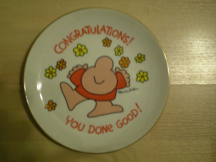 VINTAGE ZIGGY PLATE 1981 CONGRATULATIONS TOM WILSON