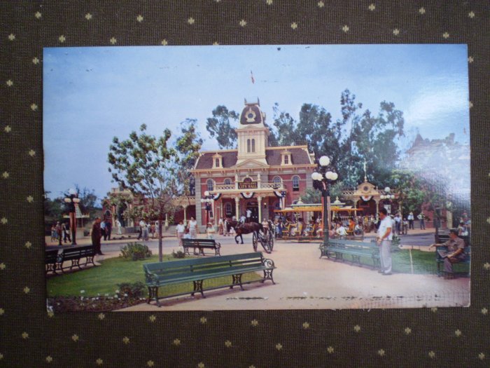 VINTAGE 1950's DISNEYLAND POSTCARD P12285 PC TROLLEY