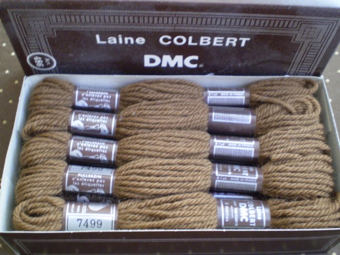 LOT 10 SKEINS DMC TAPESTRY WOOL YARN LAINE COLBERT DOLLFUS MIEG 7499