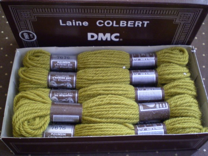 LOT 10 SKEINS DMC TAPESTRY WOOL YARN LAINE COLBERT DOLLFUS MIEG 7676