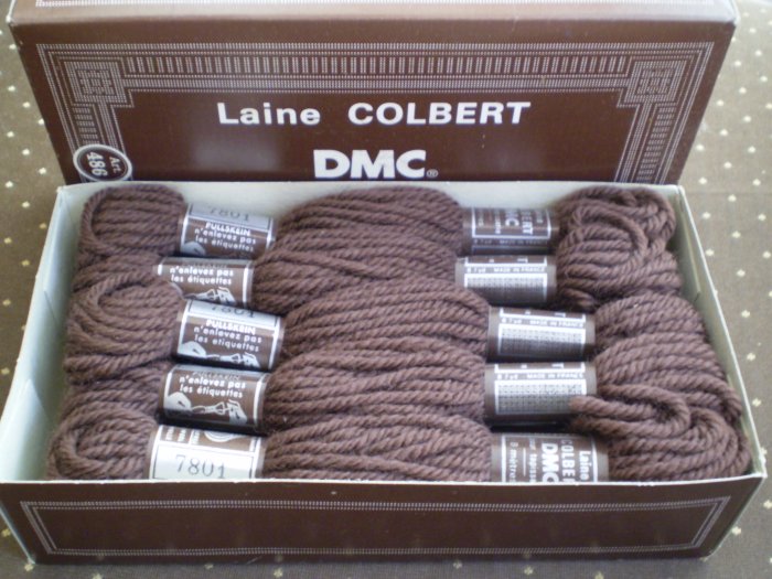 LOT 10 SKEINS DMC TAPESTRY WOOL YARN LAINE COLBERT DOLLFUS MIEG 7801