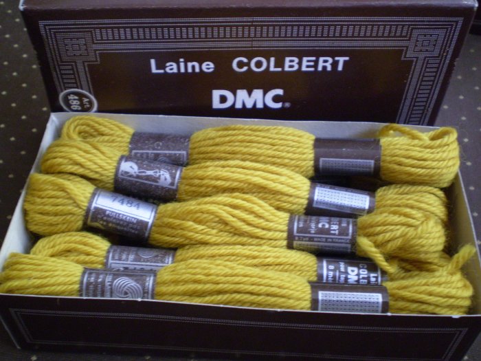 LOT 10 SKEINS DMC TAPESTRY WOOL YARN LAINE COLBERT DOLLFUS MIEG 7484