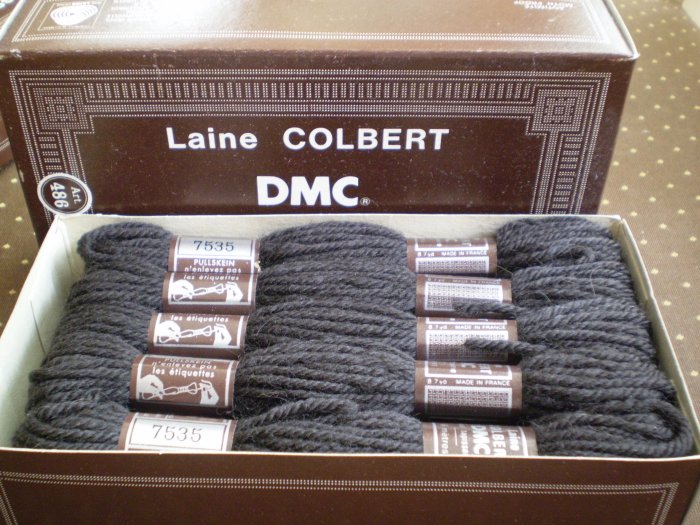 LOT 10 SKEINS DMC TAPESTRY WOOL YARN LAINE COLBERT DOLLFUS MIEG 7535