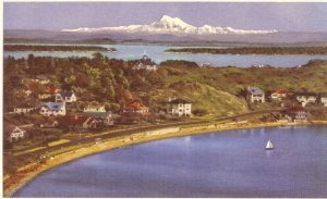 Victoria B.C. Mount Baker from Shoal Bay postcard